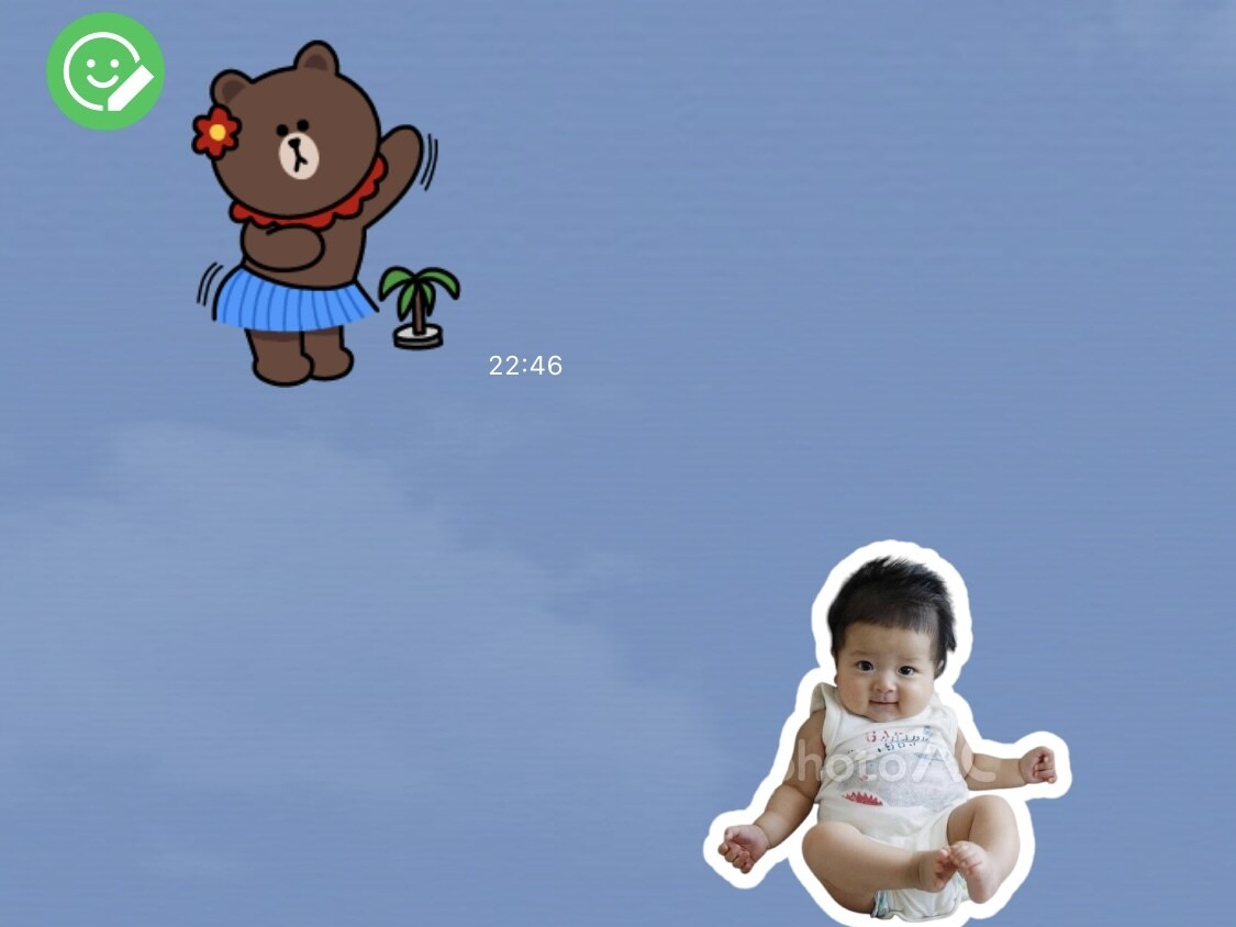 40枚1000円★写真をLINE風スタンプにします 写真を送るだけ！2日以内納品でLINEスタンプ風に加工 イメージ3