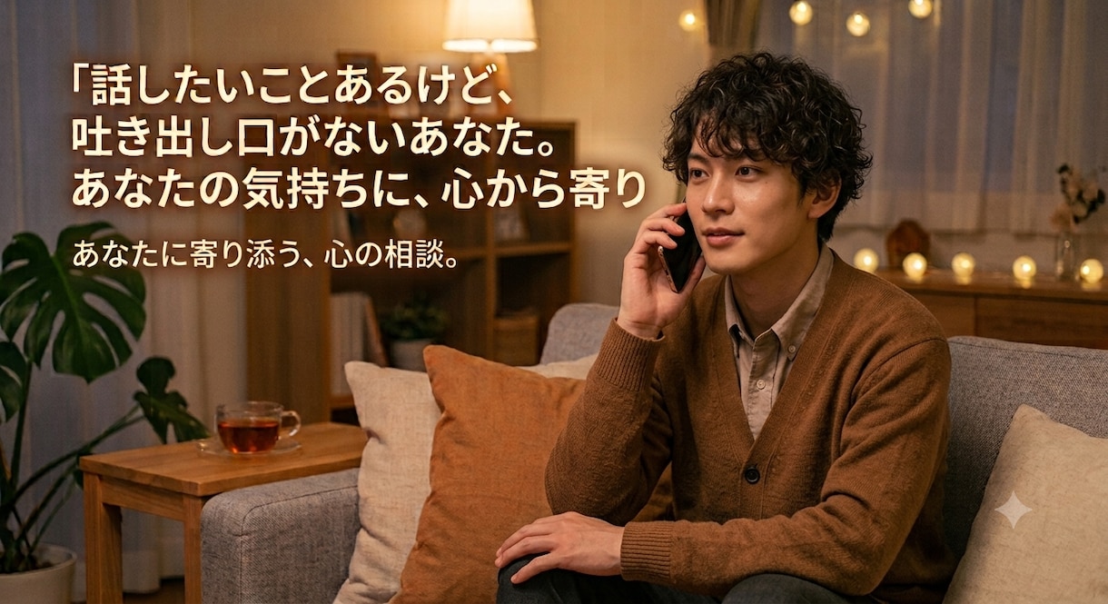 恋愛.仕事.友人関係での悩みを聞きます 話したいけど話せないからこそ知らない他人にお話ししませんか？ イメージ1