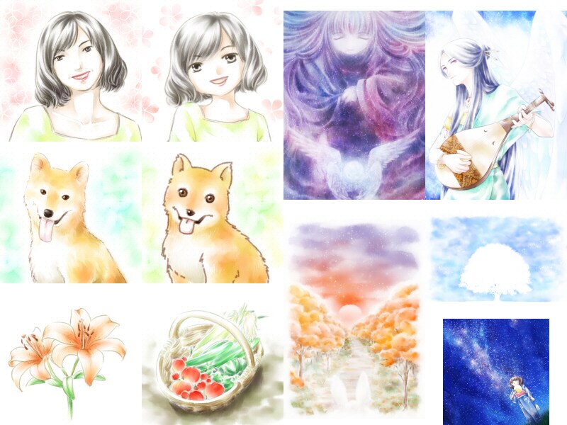 ふんわり優しいタッチのイラストを描きます 基本、アナログ感のあるイラスト作成（A4、300dpiまで） イメージ1
