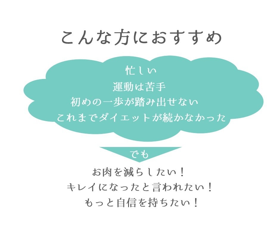 運動なしで8kg痩せた私が1ヶ月間サポートします 実績3件達成まであなたのダイエットを最低価格でサポートします イメージ2