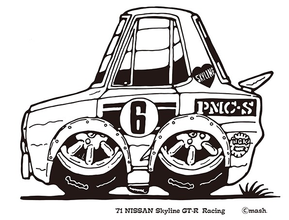 あなたの愛車を描きます 味わいのある手描きモノトーンデフォルメカーイラスト イメージ5