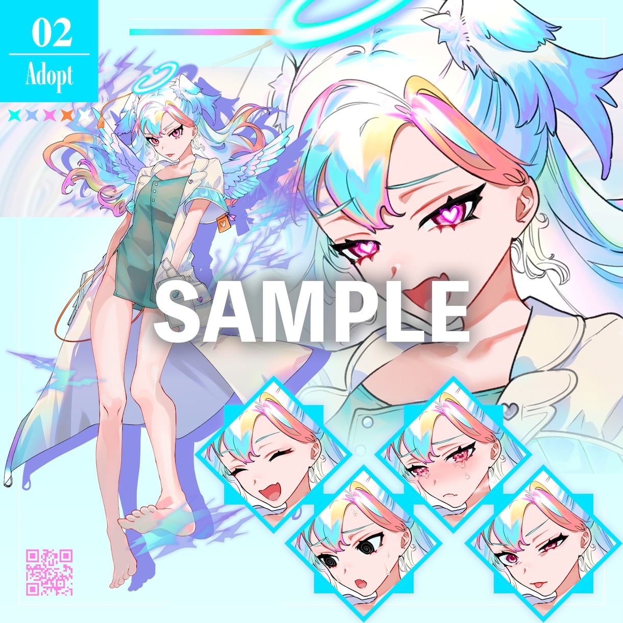 表情差分4種まで無料！立ち絵制作します 立ち絵に合わせたディスプレイの作成も可能です◎ イメージ4
