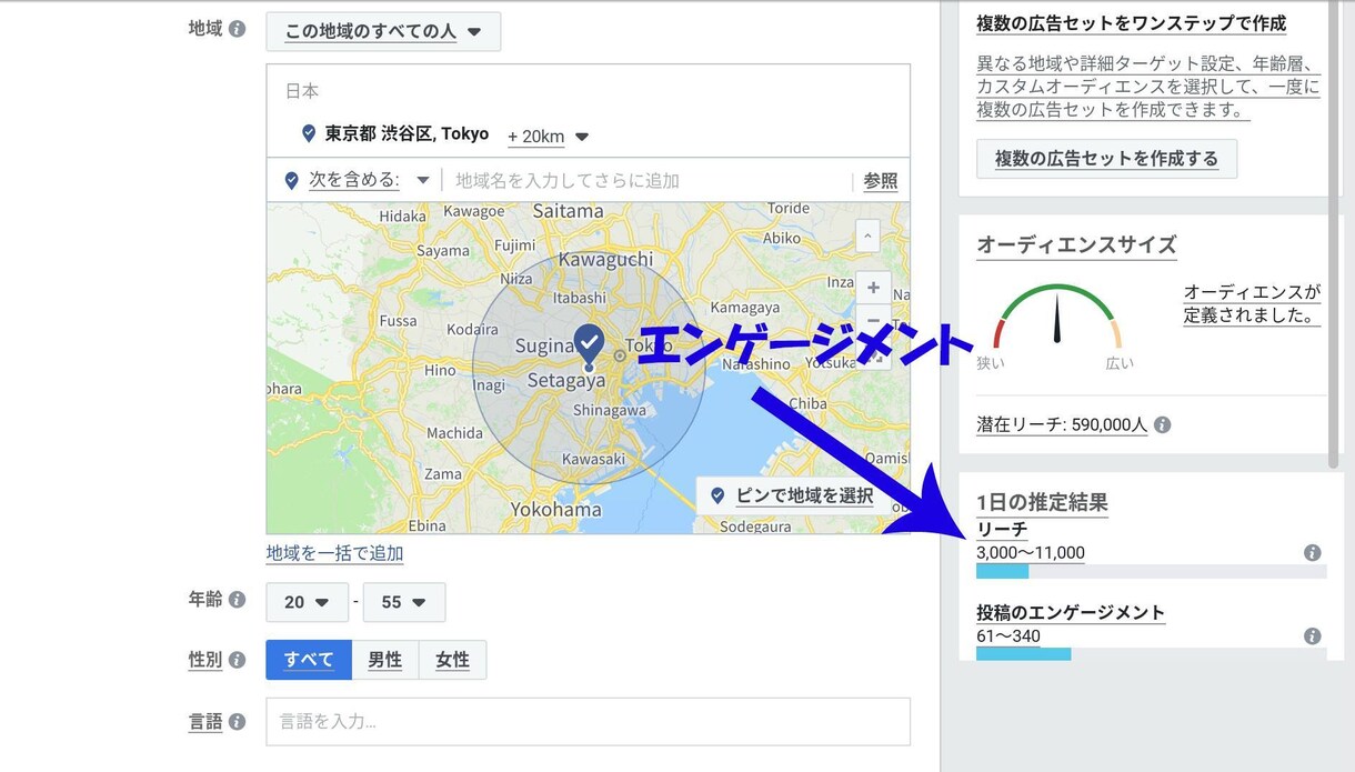 Facebook広告を効果的に即日代理出稿します 出稿目的に効果的な目的選択＋ターゲットに対して即日出稿します イメージ4