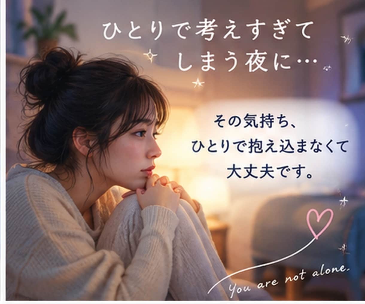 彼のことで考えすぎて眠れない夜に話を聞きます 返信がない・彼の気持ち・復縁・片思い｜男性目線でも聞きます イメージ4