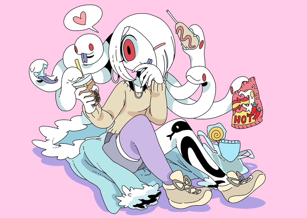 かわいい系やホラー系イラスト制作します 女の子、動物、モンスター系が得意です! イメージ1