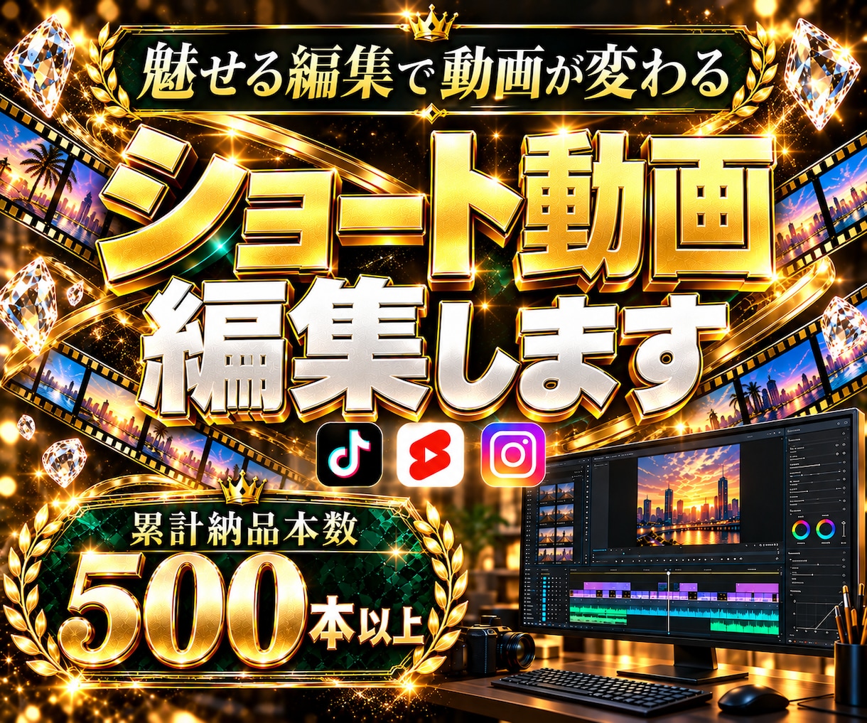 編集まるごとお任せください！ショート動画編集します 編集待ちの動画を投稿デビューさせませんか？ イメージ1