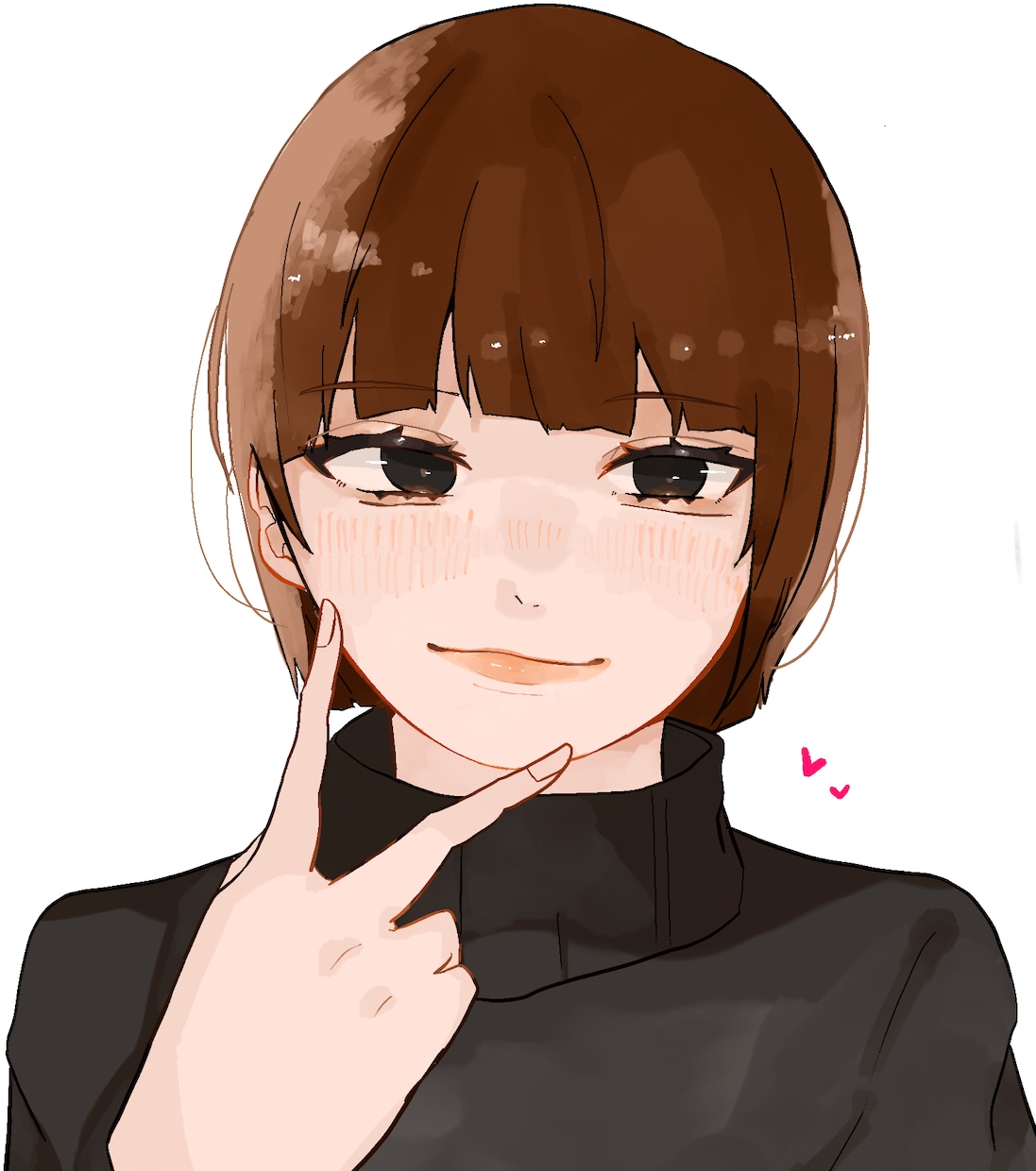 最短2日！厚塗り風に可愛らしいアイコンを描きます 可愛らしい表情を描くのが得意です！男の子も受け付けてます。 イメージ1