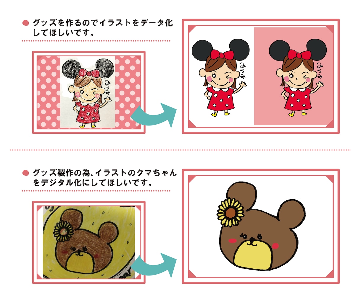 イラスト・ロゴ・文字aiデータ化します 印刷したいのにデータの作り方が分からない時！ご相談ください！ イメージ6