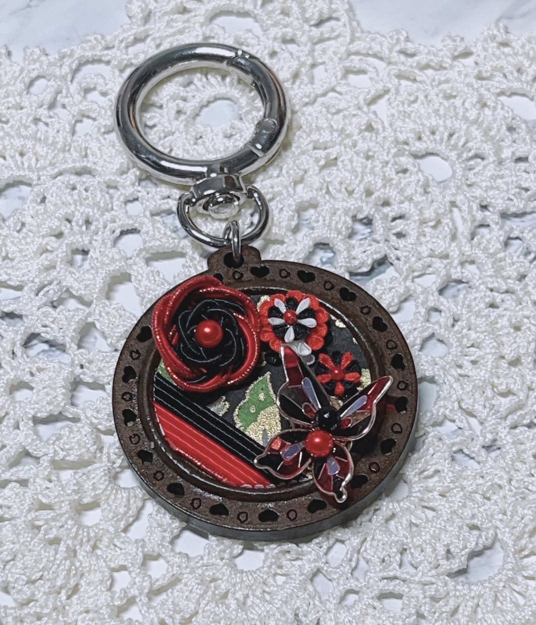 つまみ細工や水引を使ったキーホルダーをお作りします 世界に一つだけのあなたのためのキーホルダーです！ イメージ4