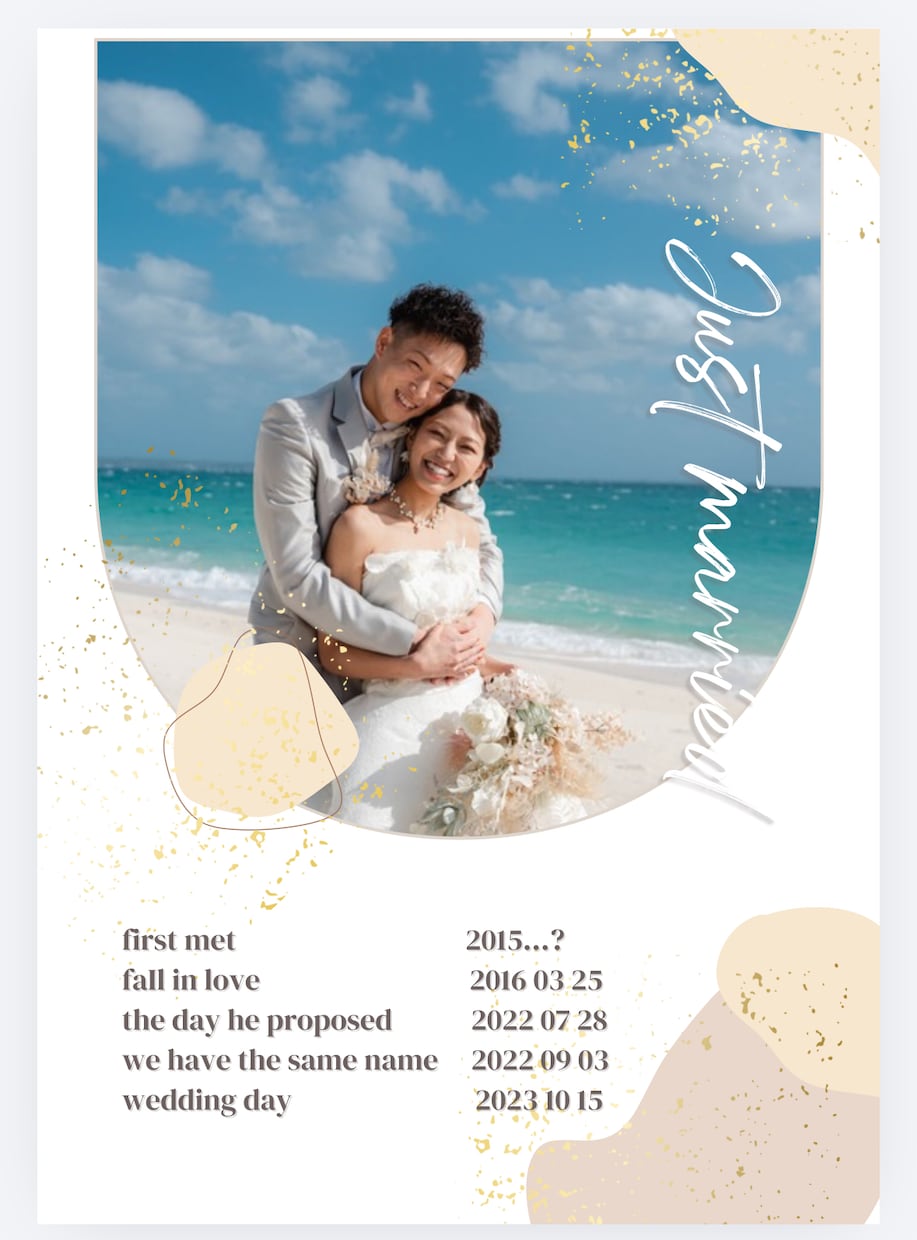 結婚式プロフィールブックおしゃれに制作します “見やすくて可愛い”プロフィールブック イメージ2