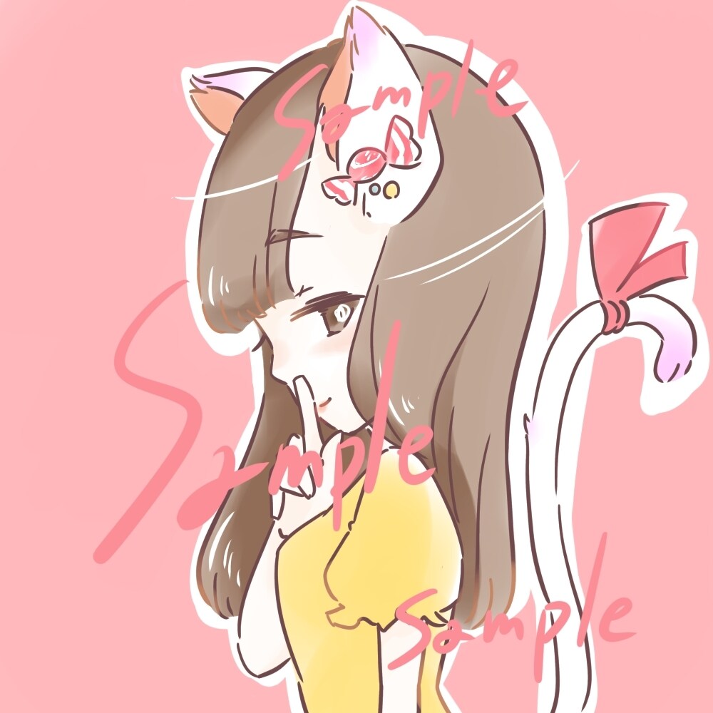 アニマル風女の子のアイコン描きます 動物の耳や角の生えたちょっと変わったかわいい女の子はいかが？ イメージ6