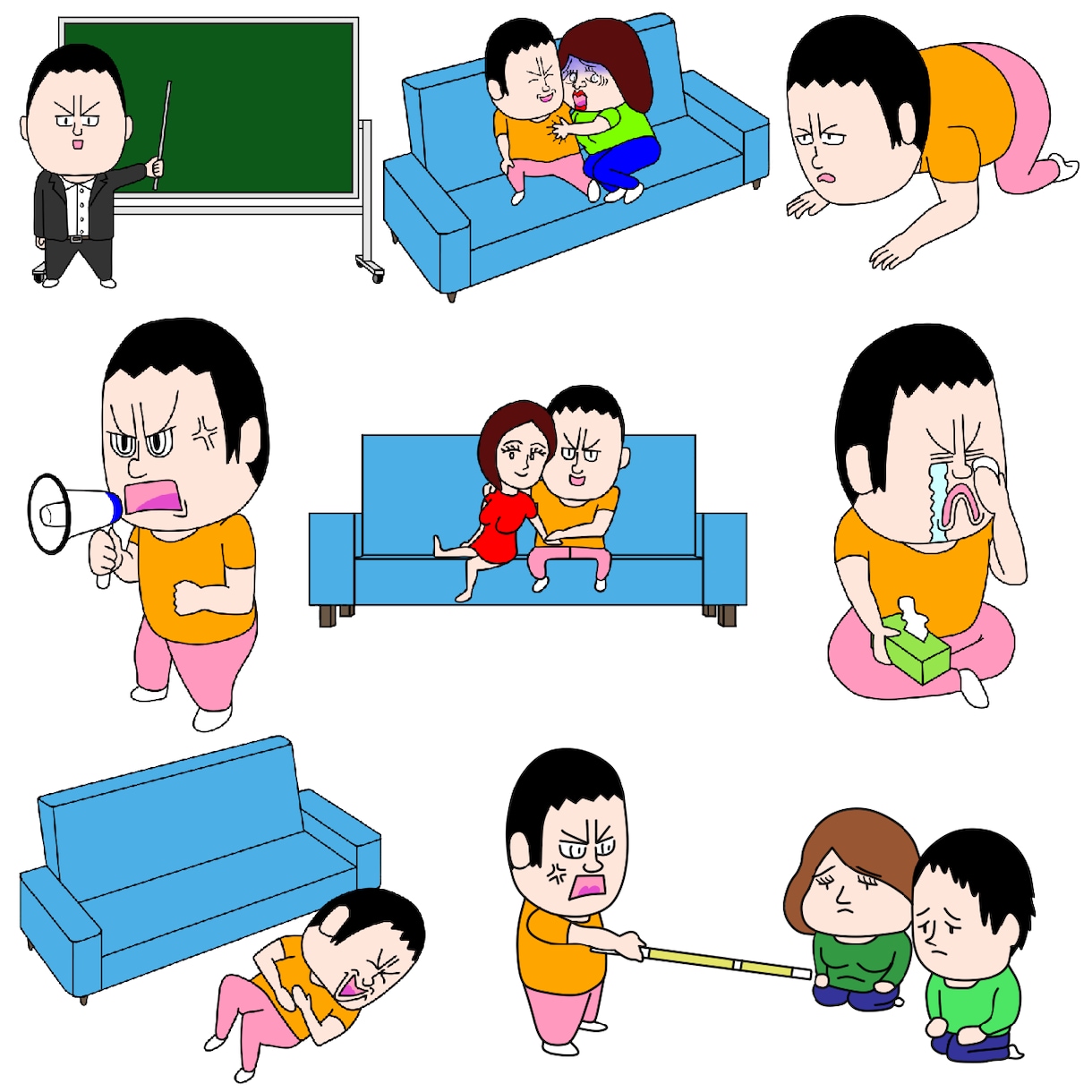 シンプルで面白くて可愛いイラストを描きます SNS、サイト、挿絵、カットイラスト等にご利用ください。 イメージ2