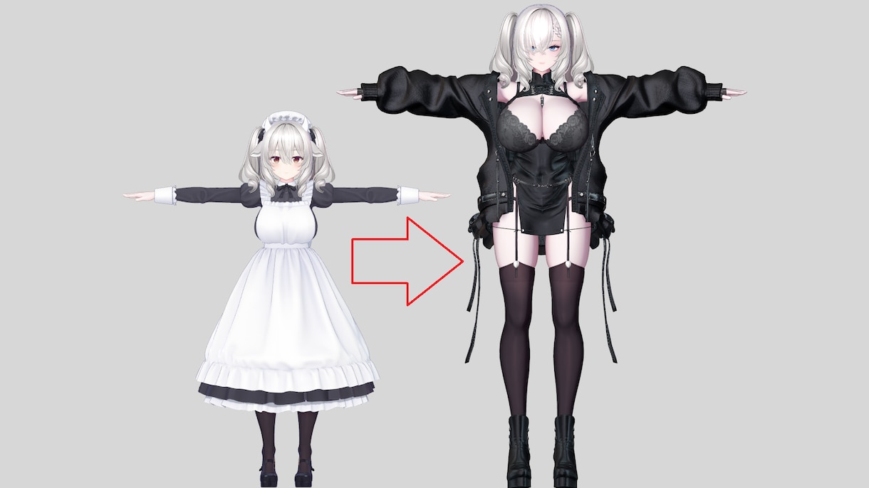 VRChatのアバター改変代行を承ります 衣装・ギミック・テクスチャ導入対応 イメージ3