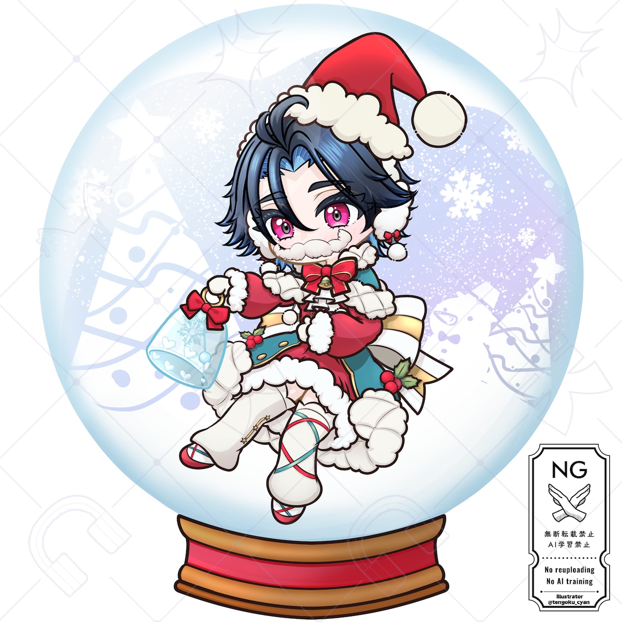 商用利用可！【スノードーム】ミニキャラを描きます ライバー活動をお手伝い！配信/パネル開け/アイコン/グッズ イメージ8