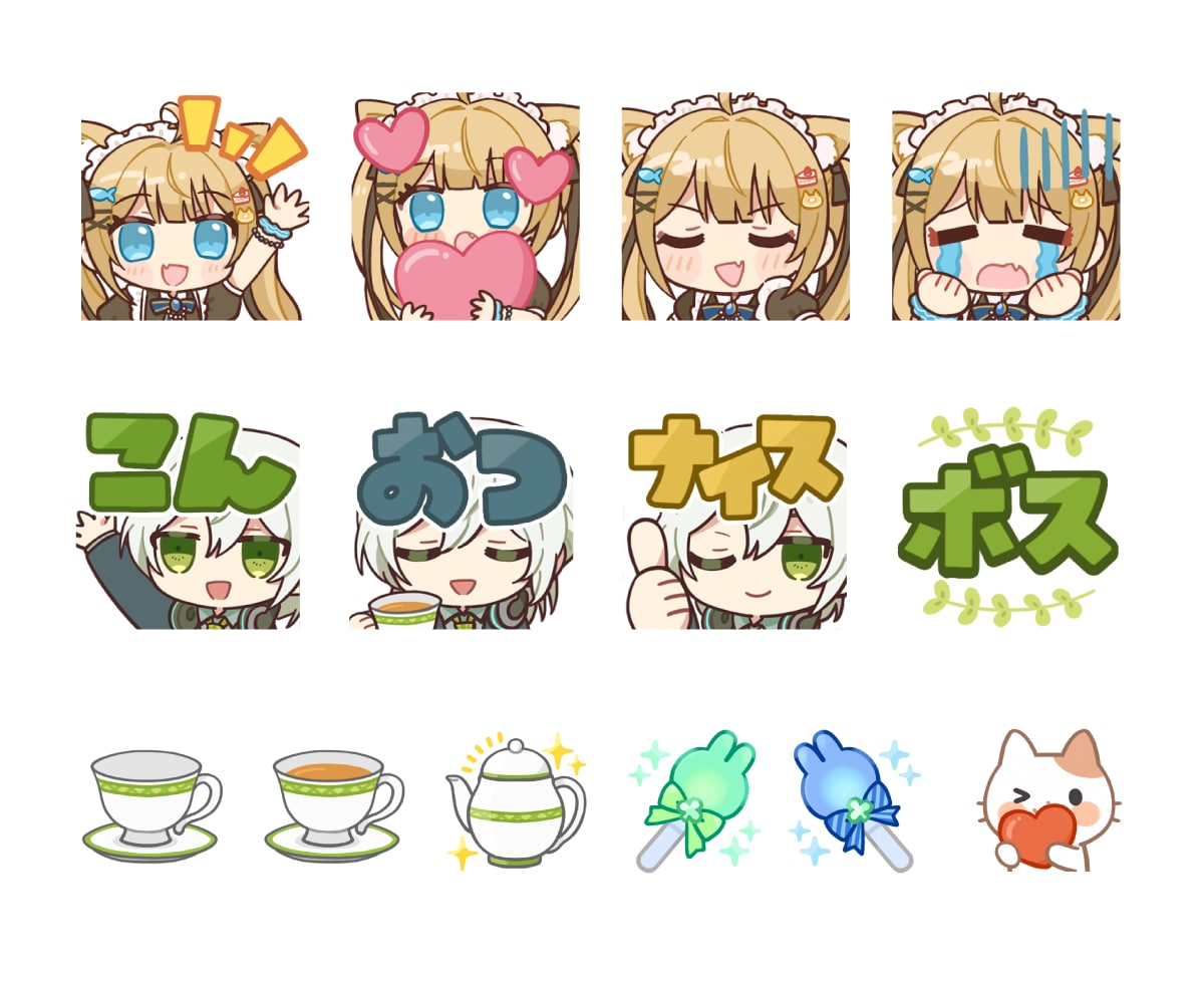 ツイッチ・YouTubeのスタンプ作成します VTuber・配信者様におすすめ！ アニメーションも対応可 イメージ4