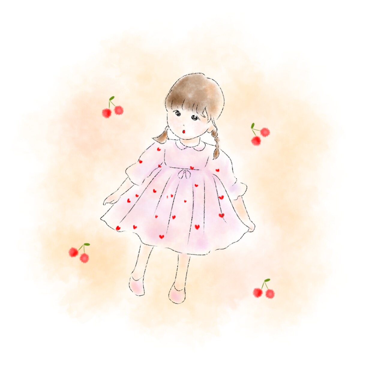 シンプル。ふわっとした優しい似顔絵イラスト描きます 商用利用可。挿絵やアイコンに使えるシンプルなイラスト作ります イメージ5
