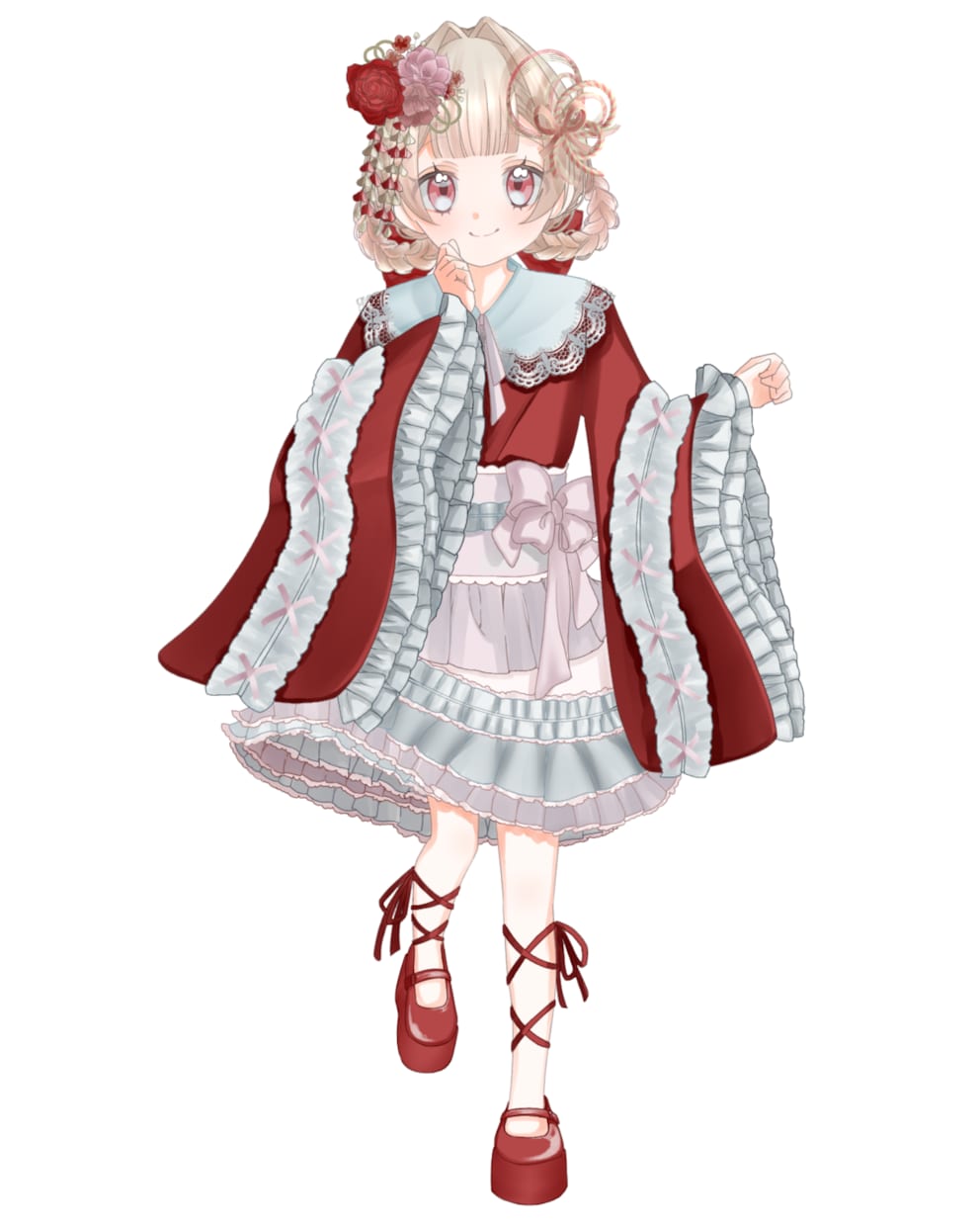 ふわっと甘可愛い等身イラストを制作致します ♡SNS使用、商標利用OK！お気軽にお問い合わせください⟡ イメージ2
