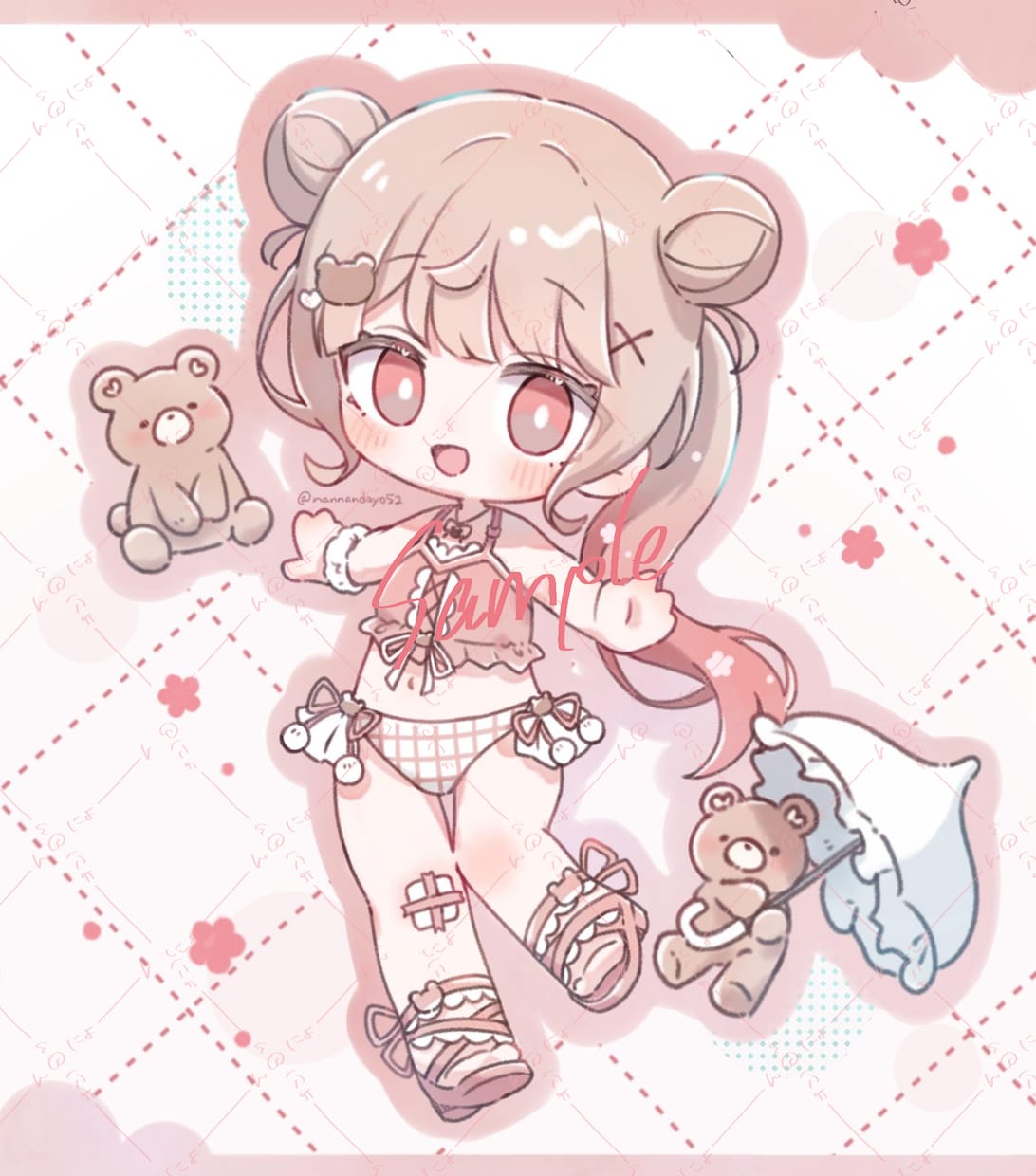 かわいいに特化！笑顔になれるミニキャラ描きます ココナラ実績作り中✨気軽にご相談ください イメージ1