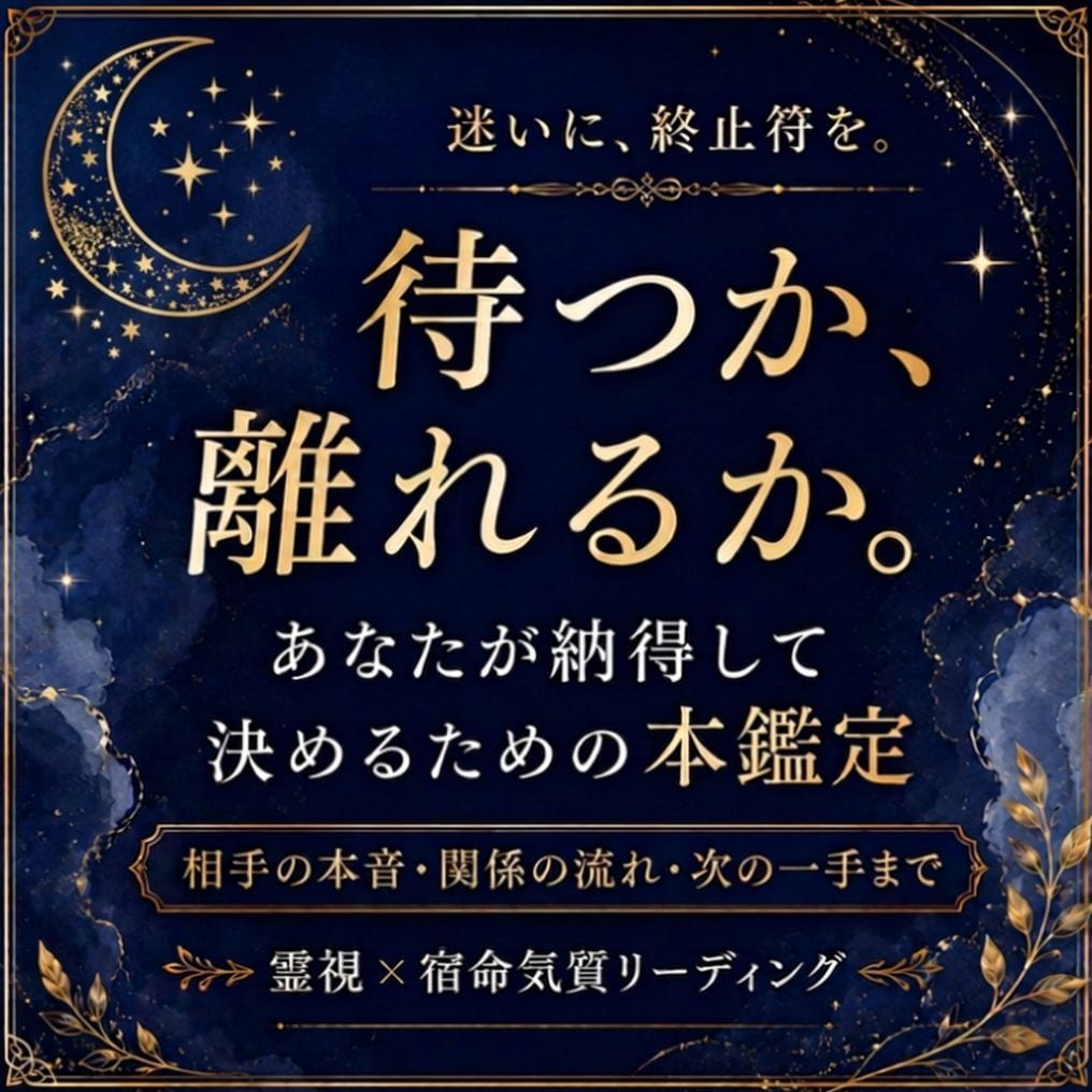 相手の本音と次の一手を深く読み解きます 納得して人生を選ぶための本鑑定です。 イメージ1