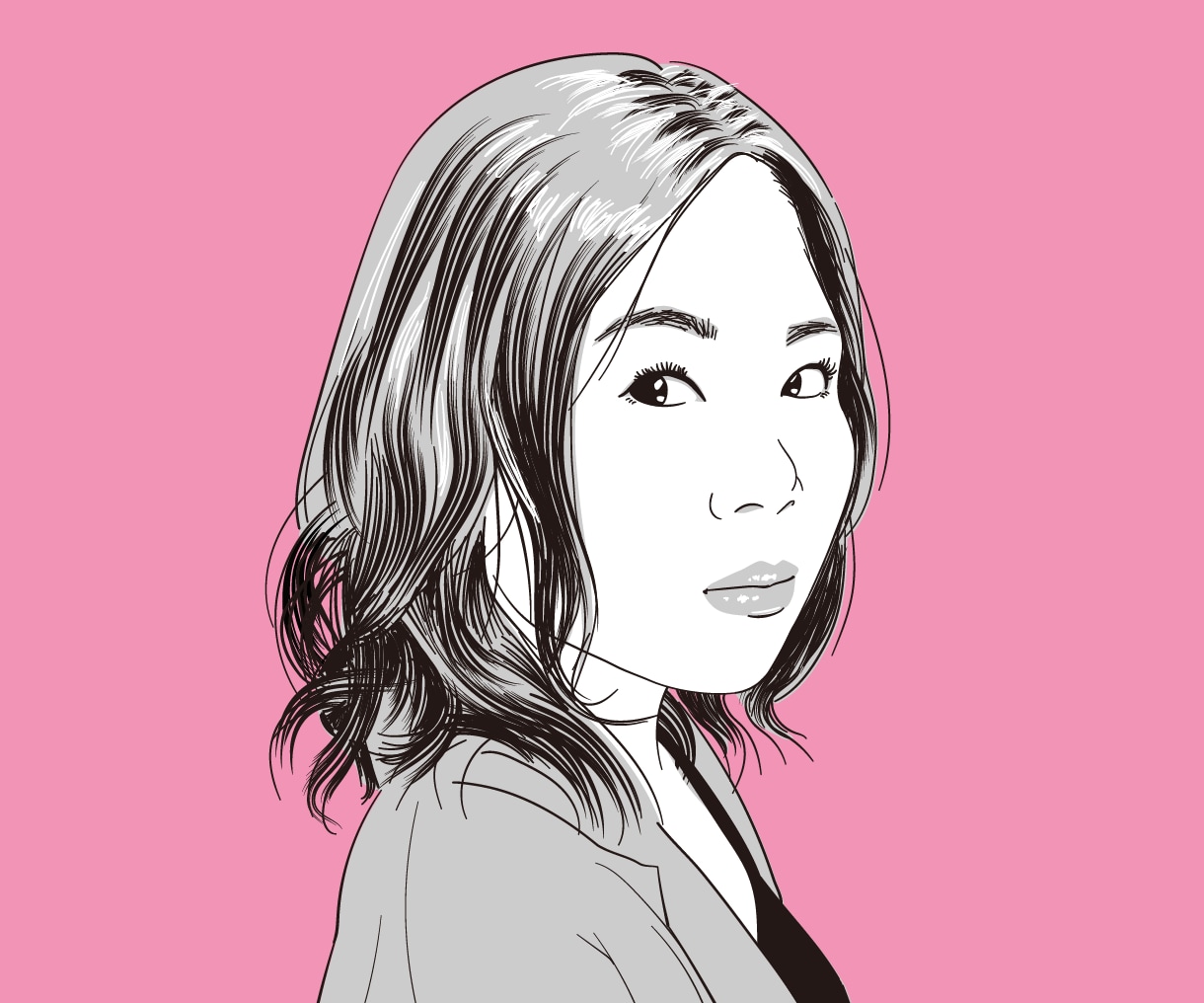洗練された線画ポートレートイラスト制作します 写真をもとに名刺・SNS・プレゼントに映える一枚を制作します イメージ1