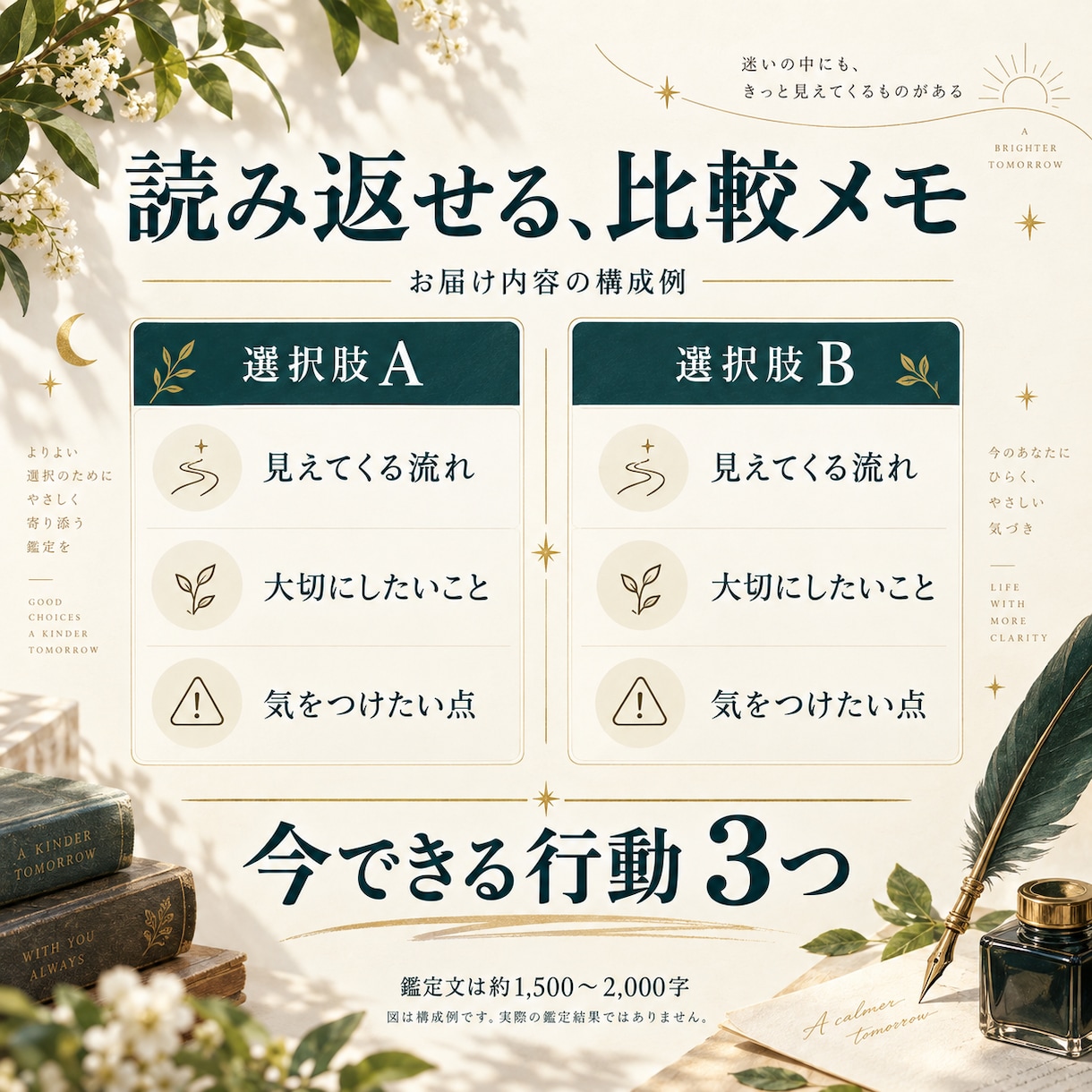 転職か現職か、仕事の二択を霊視で鑑定します ２つの選択肢と今できる行動３つを文章でお届け イメージ3