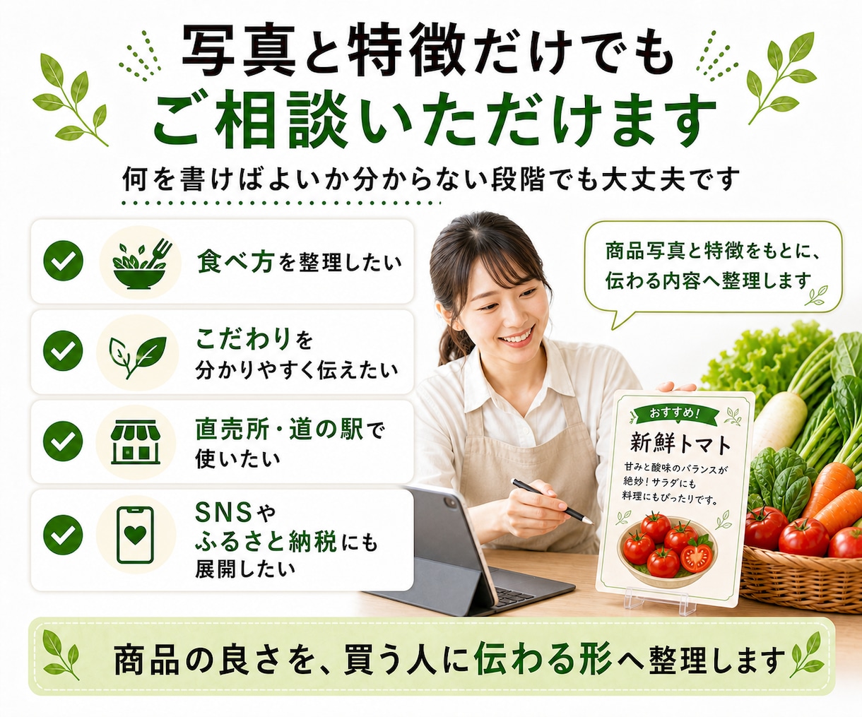 農産物の魅力が伝わる売り場POPを作ります 味・食べ方・こだわりを店頭で伝えます イメージ5