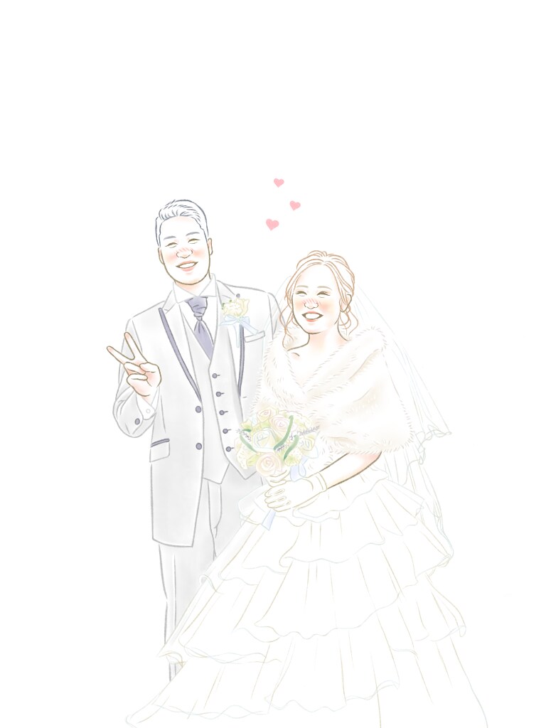 お写真を元にふんわり心温まる似顔絵を描きます 大人数◎商用◎記念日/プレゼント/結婚祝い/アイコンなど イメージ6