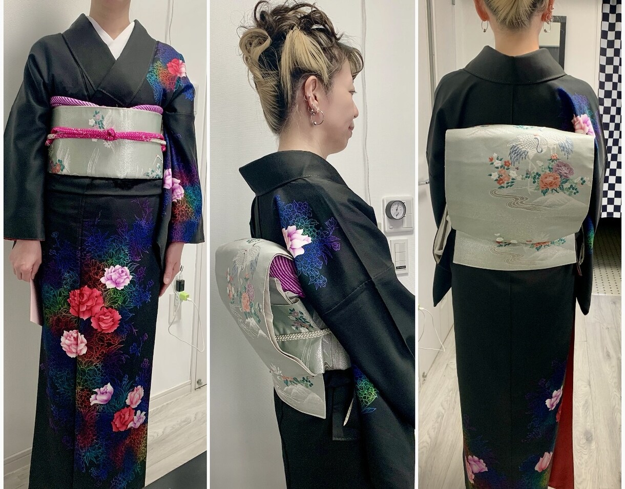 美しいシルエットの着物の着方、着せ方教えます 現役着付け講師、着付け師が着物の着方を時間内に解決致します。 イメージ4