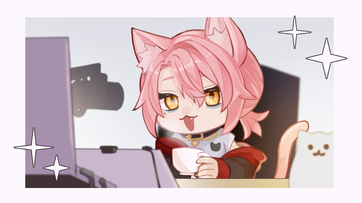 オリジナルOP/ED画面お作りします ふよふよ動く可愛いデフォルメイラストが特徴！ イメージ1