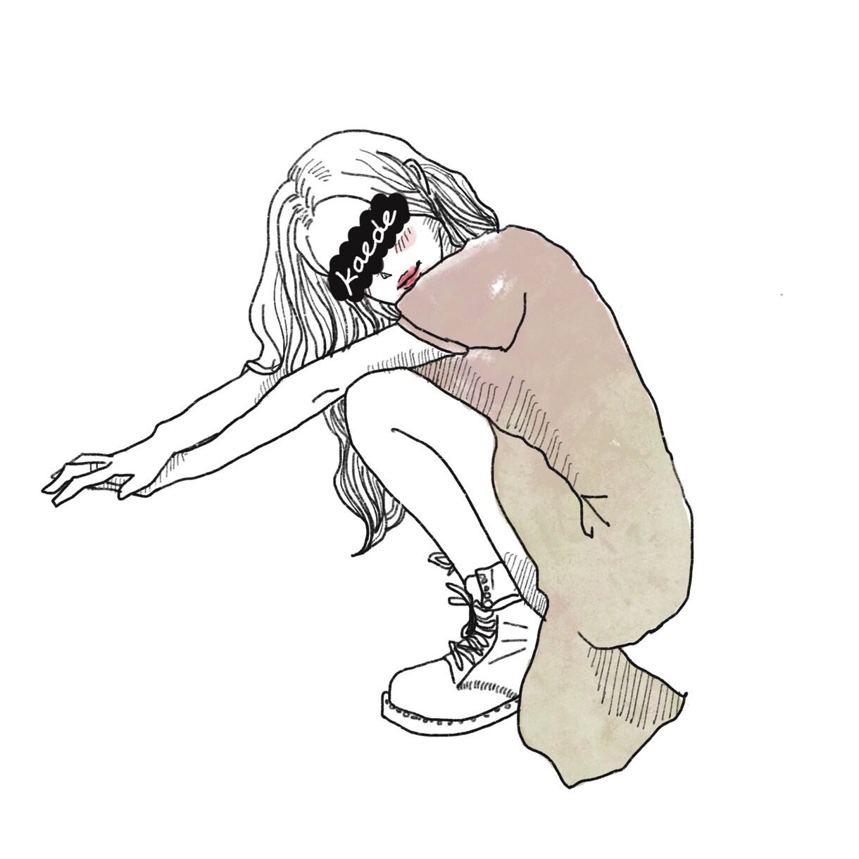 シンプルでおしゃれな名前入り似顔絵を描きます 顔出し無しでもおしゃれなアイコン☺︎ イメージ5