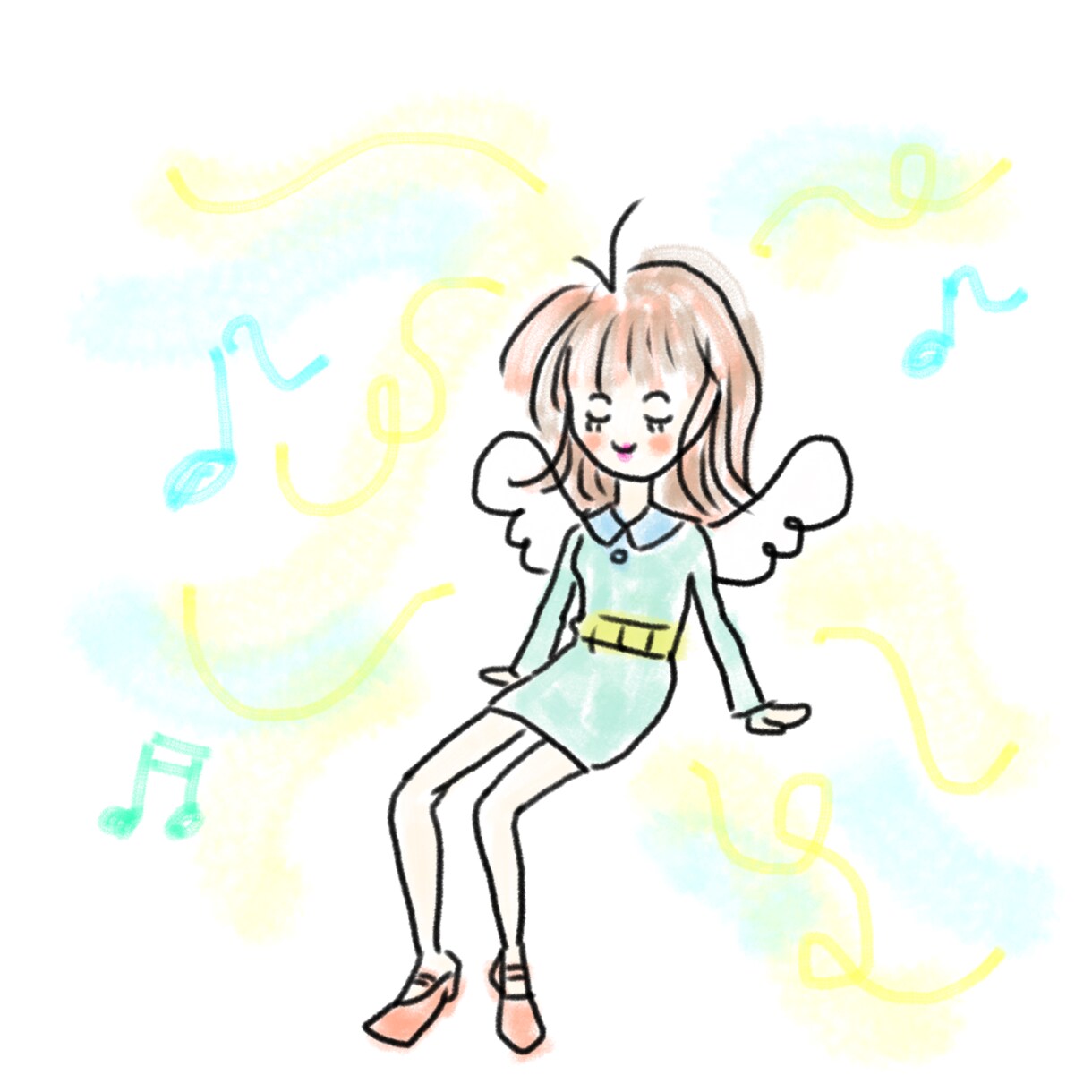 ゆるふわ下手感オシャレな女の子のイラスト描きます 商用OK、女の子ファッションのイメージをイラストにします！ イメージ9