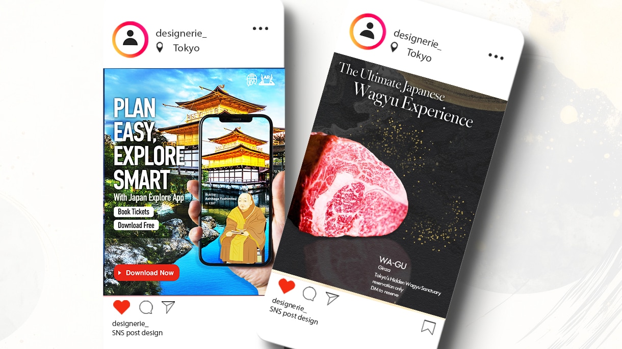 インバウンド対策に！外国人向けSNS画像制作します 【先着10件限定の特別価格】海外目線で伝わるSNS画像を制作 イメージ3