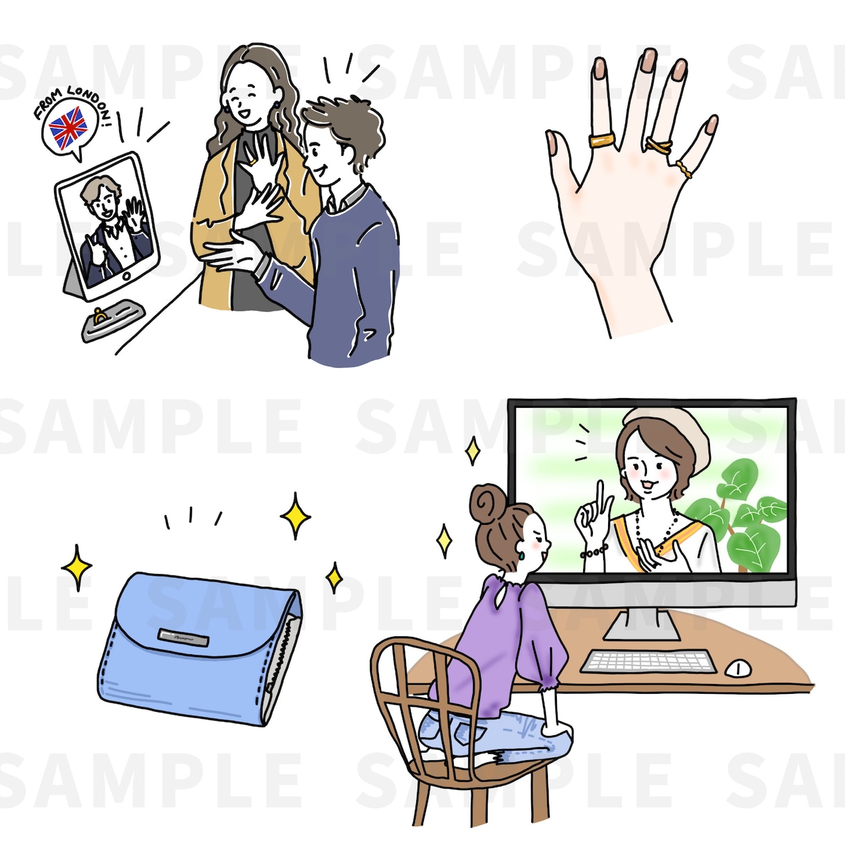 お洒落&伝わる★カットイラスト作成します ビジネス・ファション・美容などシンプルなタッチで形にします！ イメージ7