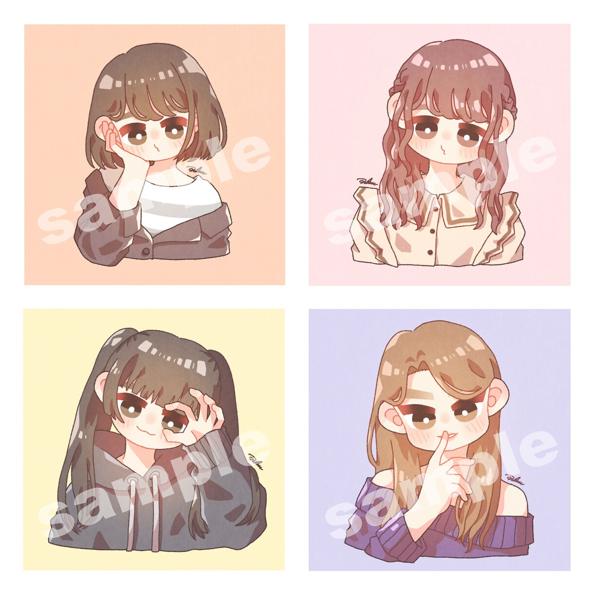 可愛いSNSアイコン描きます あなたのために丁寧に仕上げます イメージ1