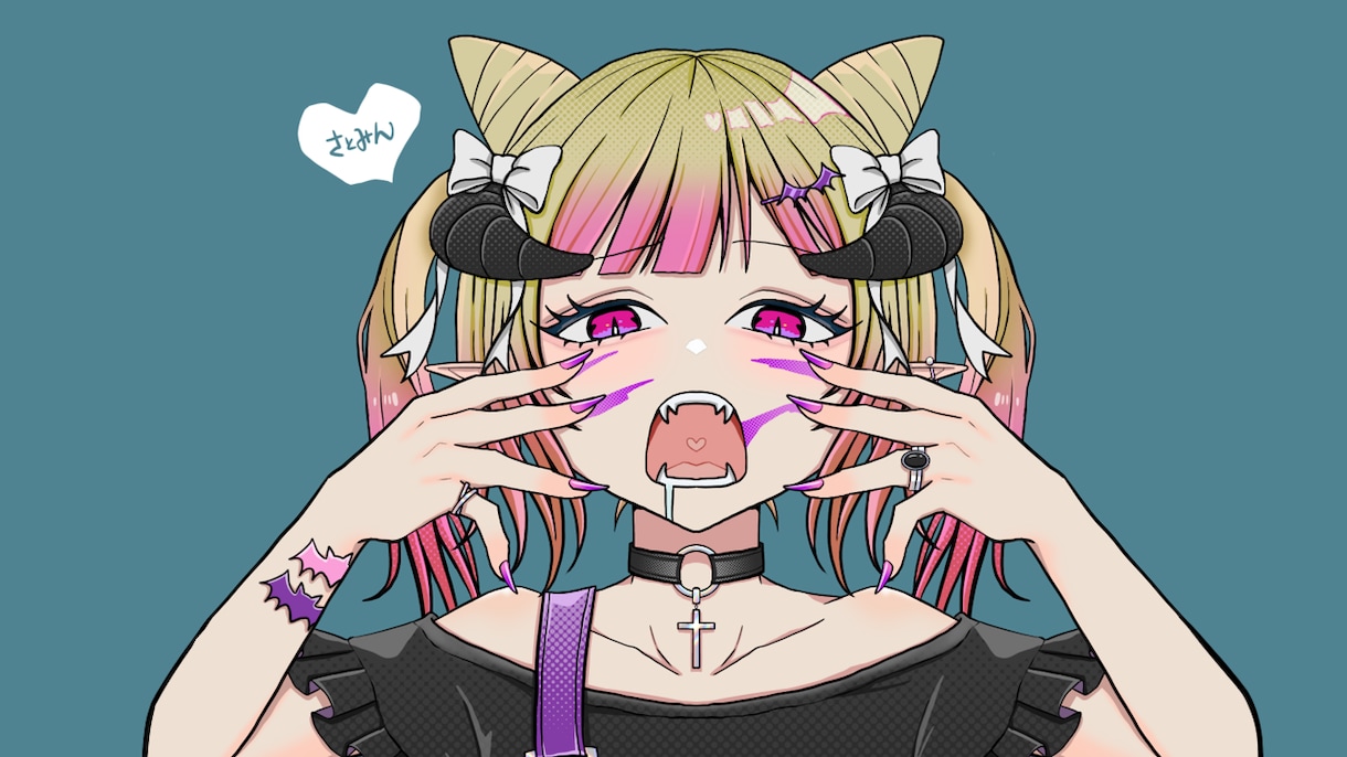 歌ってみたなどサムネにも使えるイラスト描きます YouTubeのサムネやアイコン、プレゼントにもおすすめ！ イメージ2