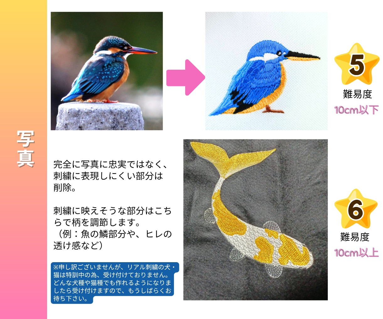 各メーカー対応・オリジナル刺繍データ作ります 一筆書き・時短・刺繍機の負担が少ない刺繍データ イメージ7