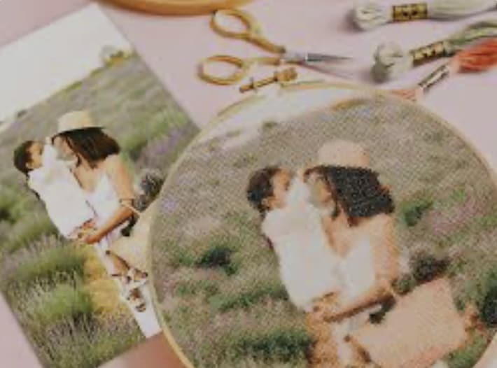 お写真をクロスステッチで刺繍します お写真をクロスステッチ刺繍で鮮明な作品に仕上げます！ イメージ3