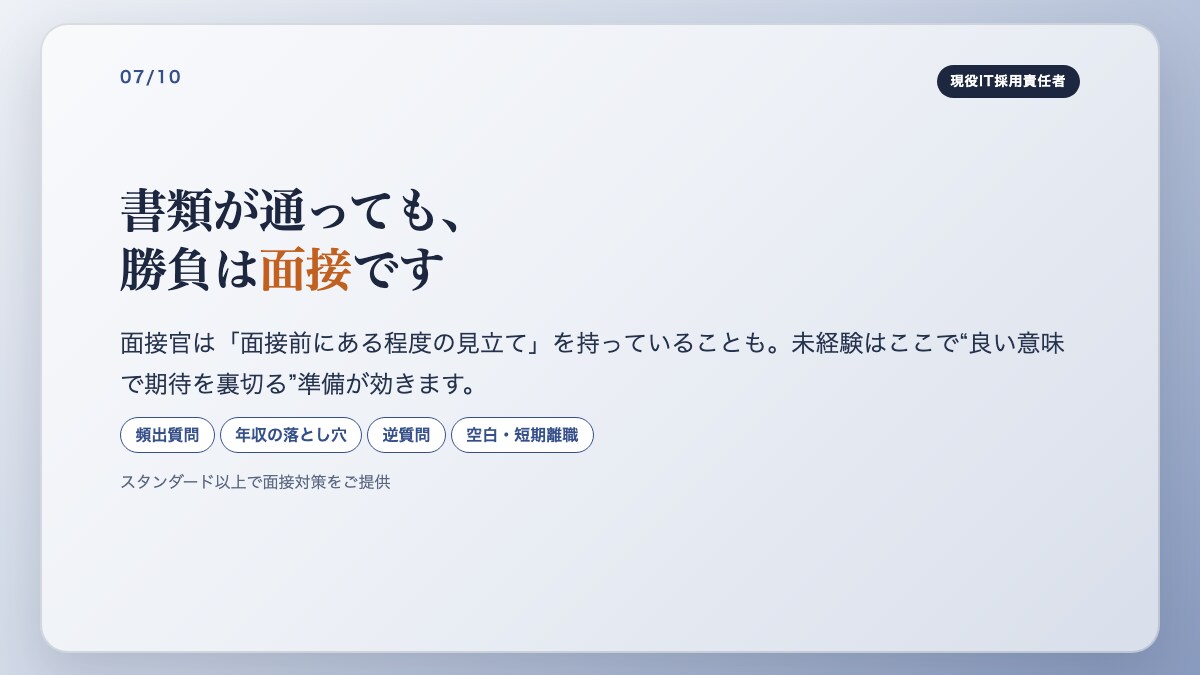 IT企業の現役採用責任者｜未経験者の書類添削します 採用する側の現役責任者が「通る見せ方」に添削します。 イメージ7