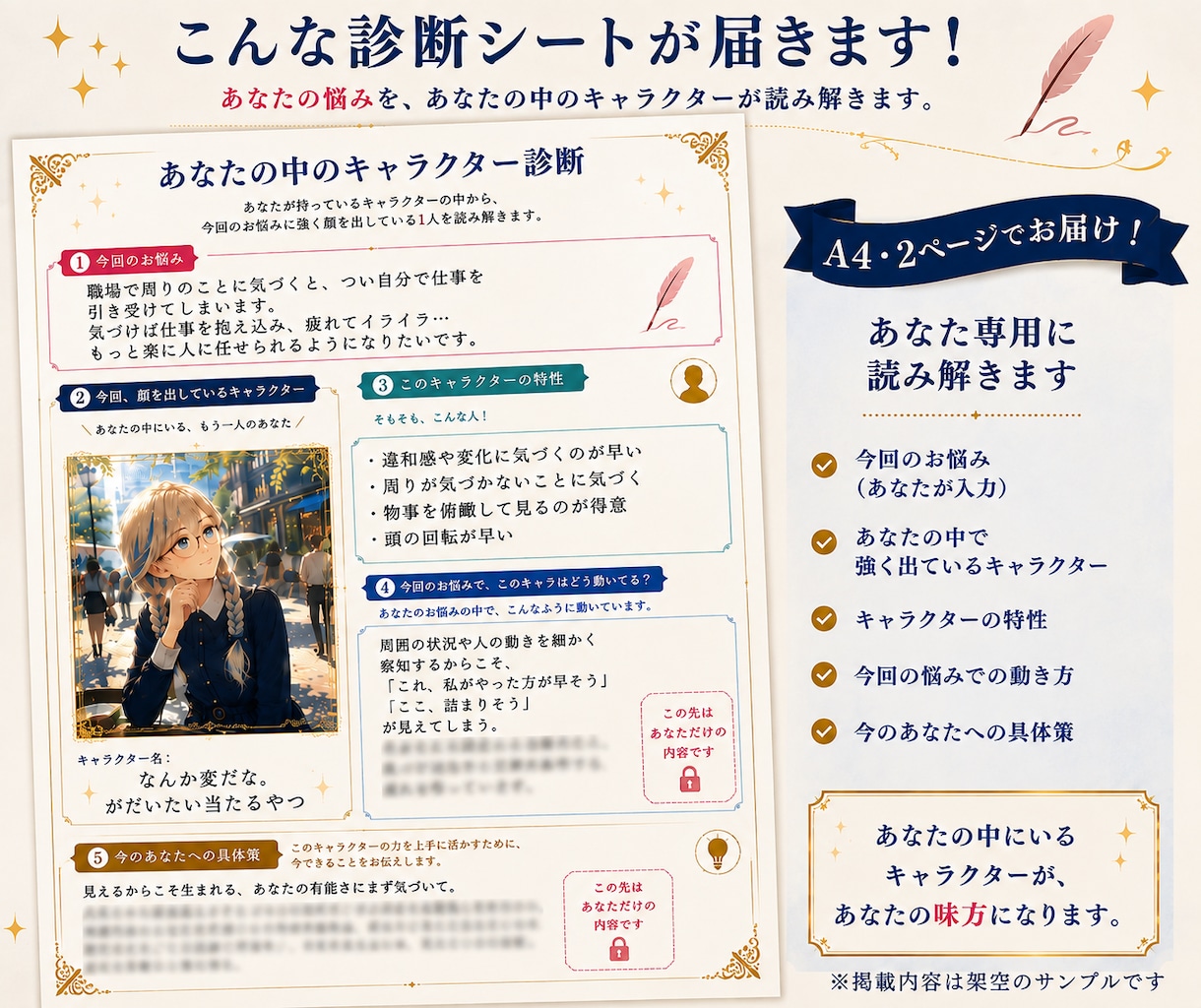 今の悩みをあなたの本質から読み解きます 30人以上のキャラから今強く出ている1人を診断 イメージ2