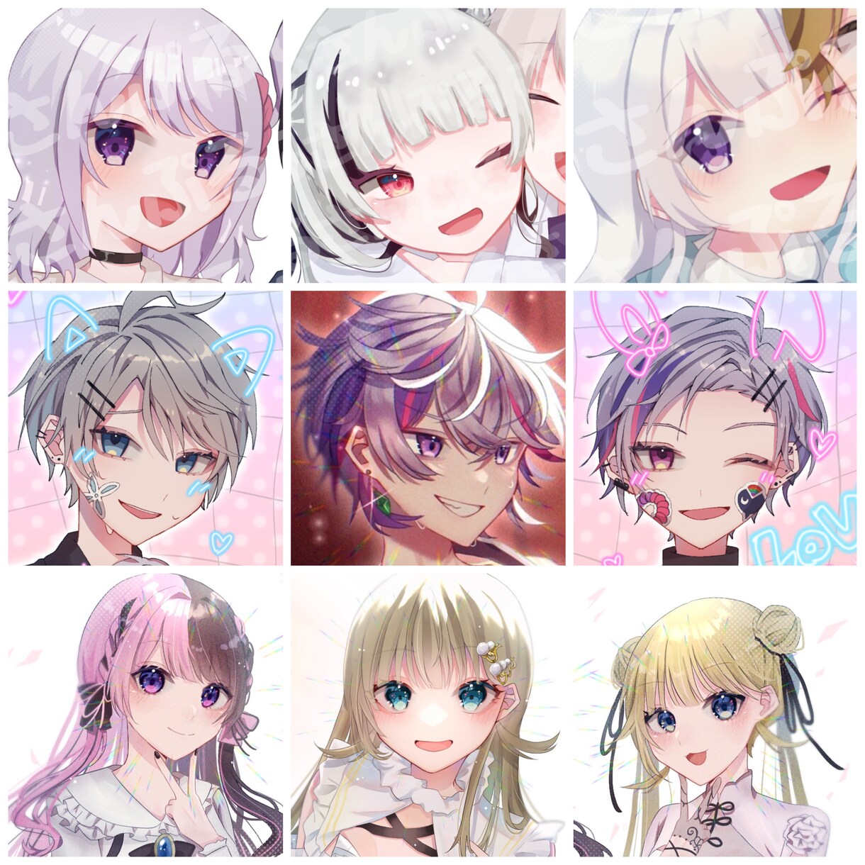 安いお値段でアイコンや歌ってみたイラスト作成します キラキラした彩度の高い絵が好みです！ イメージ1
