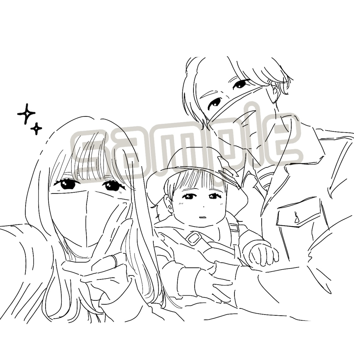 モノクロイラストを制作させていただきます ゆるふわ、可愛い白黒はいかがですか？˚✧₊ イメージ3
