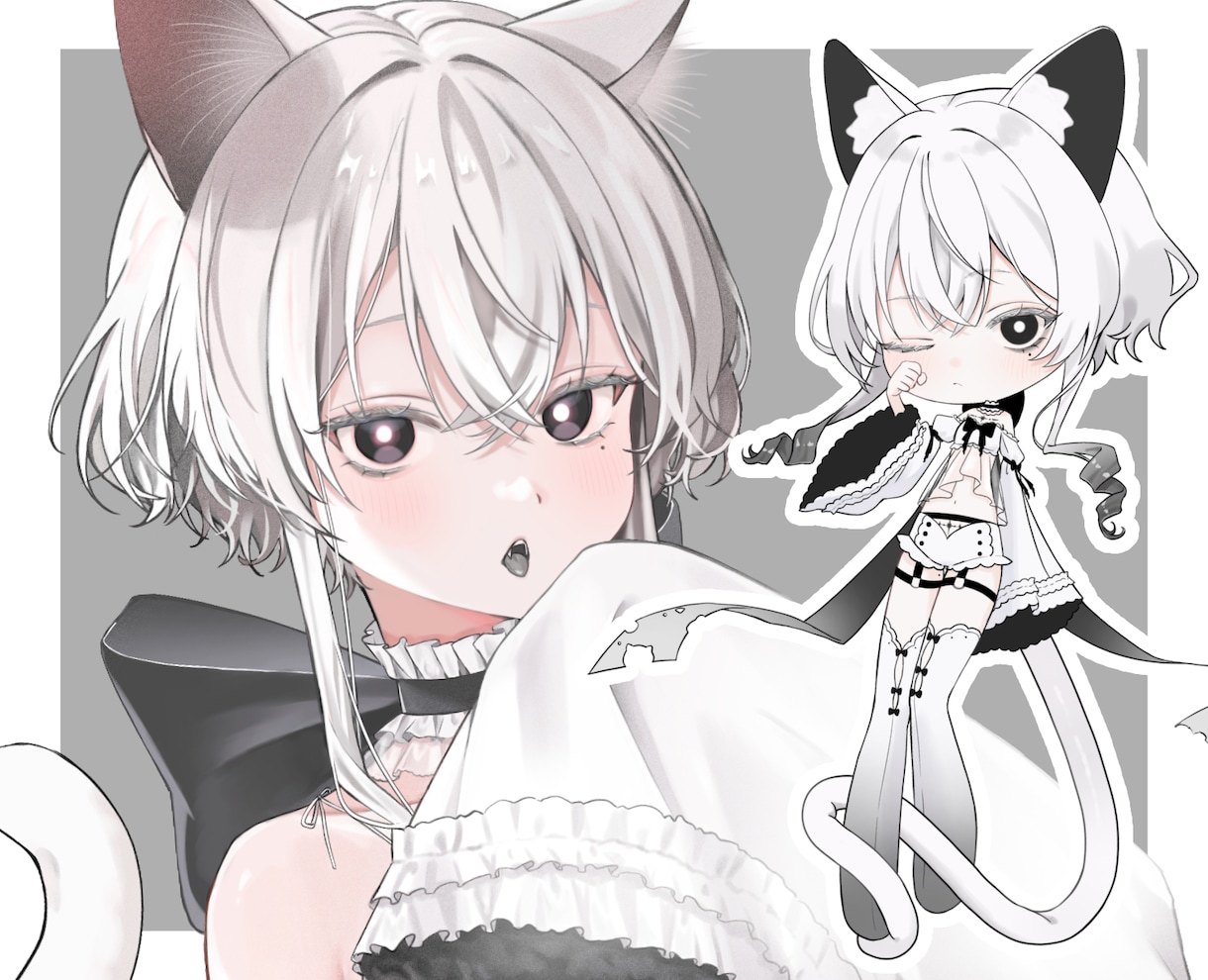 かわいい女の子や男の子を描きます シンプルなものからポップなもの、お顔アップや立ち絵など！ イメージ1