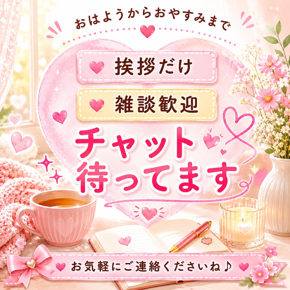 返信早めのやりとりできます 猫好きです。ご縁がありましたらチャットで雑談、相談 イメージ1