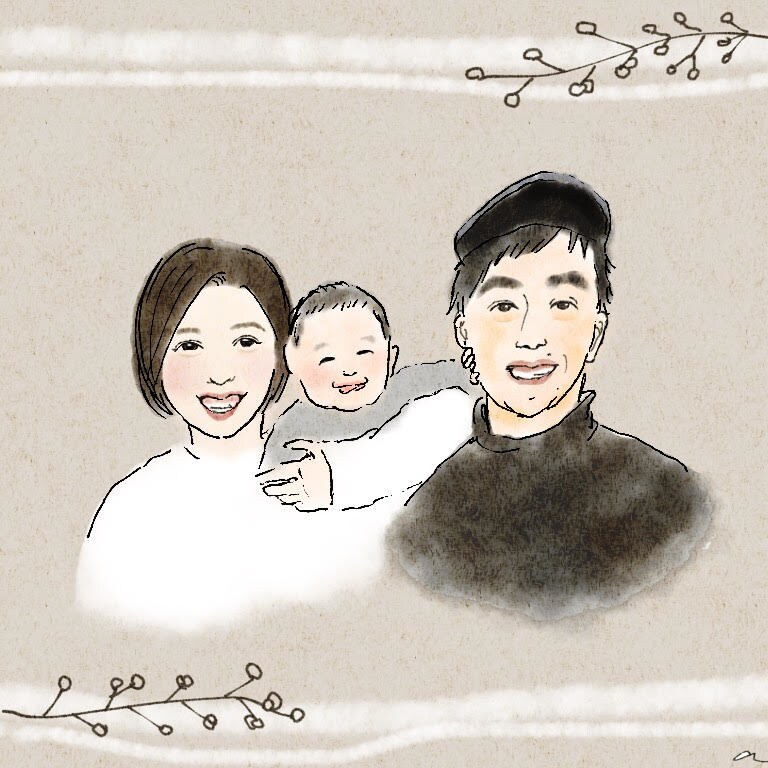 修正無制限♩ふんわり水彩の似顔絵お描きします 結婚・ご家族の記念日などプレゼントにもおすすめです イメージ2