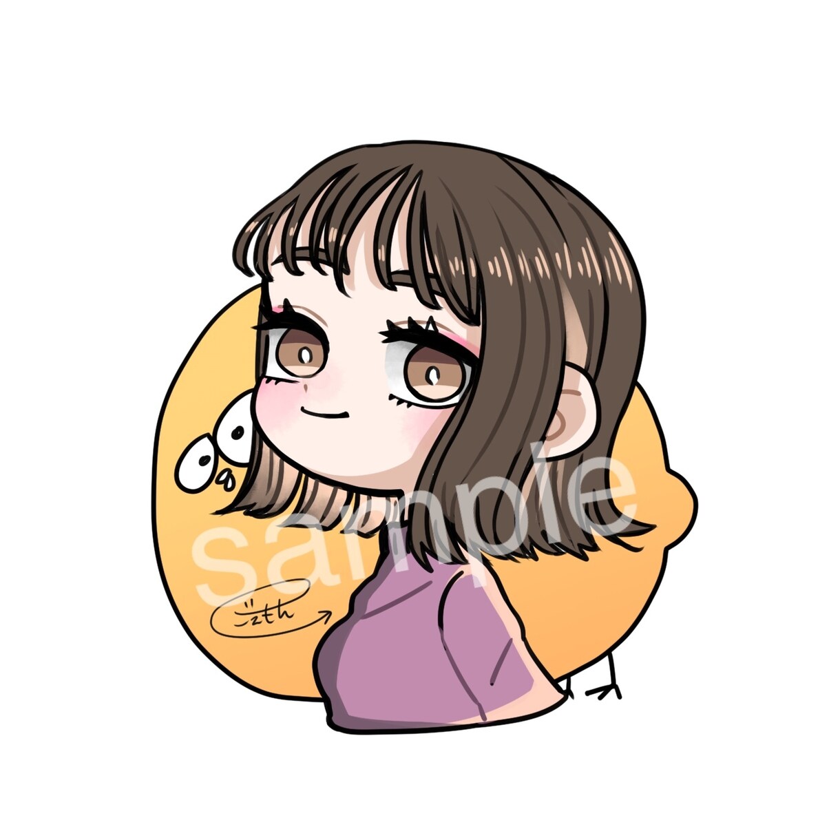 可愛いアイコンイラスト描きます 可愛くて優しいSNSアイコンイラストを描きますプレゼントなど イメージ3