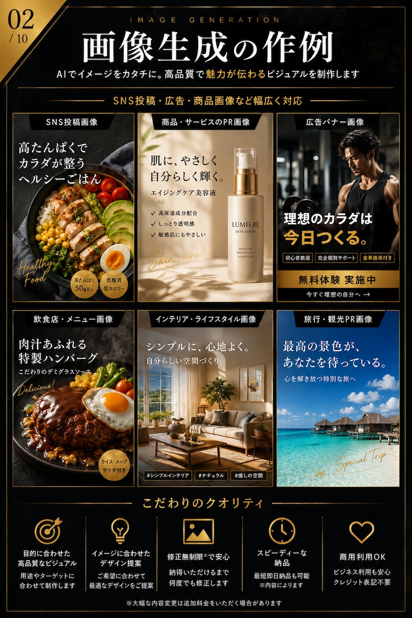 AIでSNS投稿画像を作成します 画像と文章をまとめて制作します イメージ2