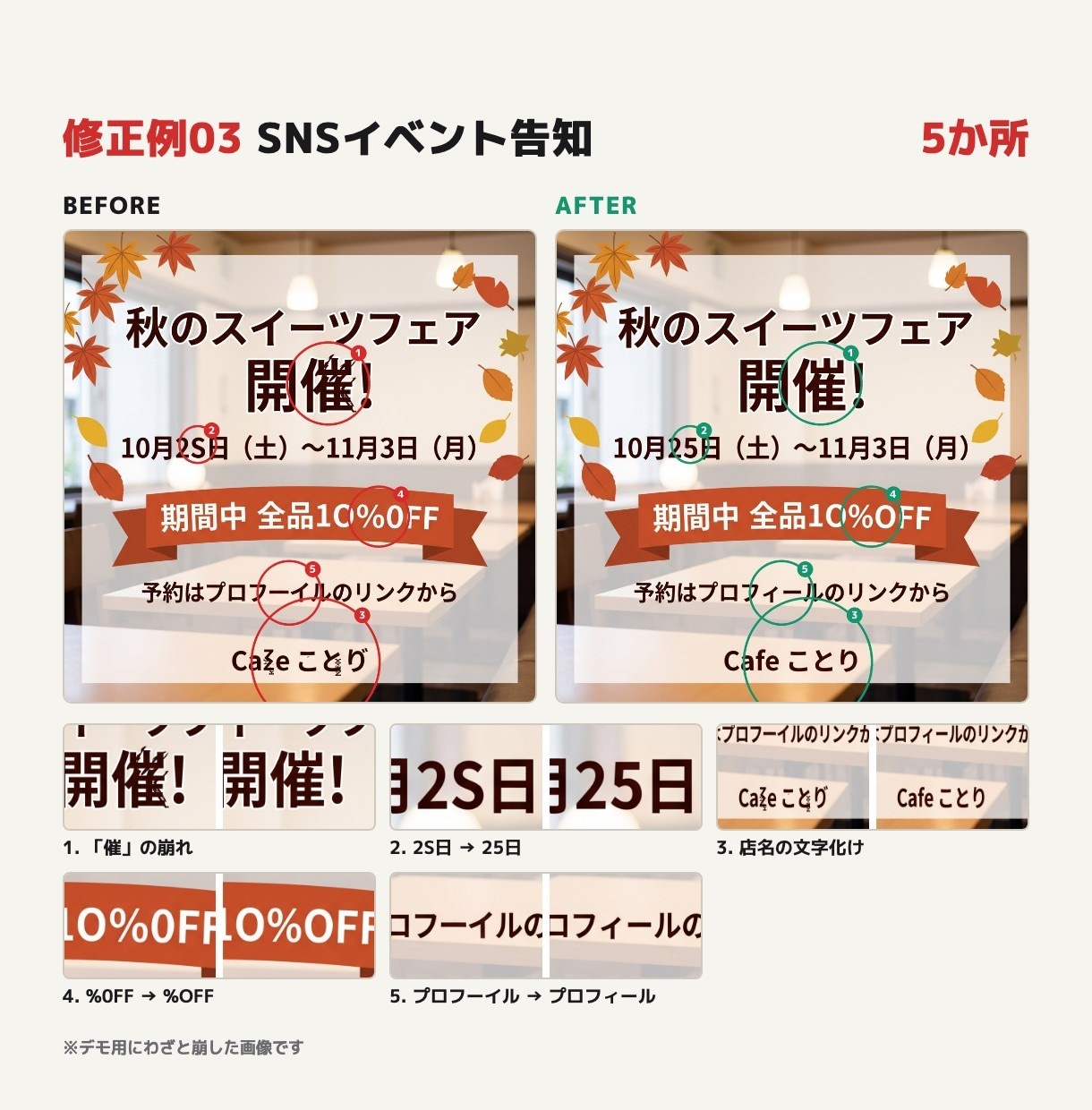 AI画像の文字化け・崩れを自然に修正します 指定した箇所だけを精密に修正します イメージ4