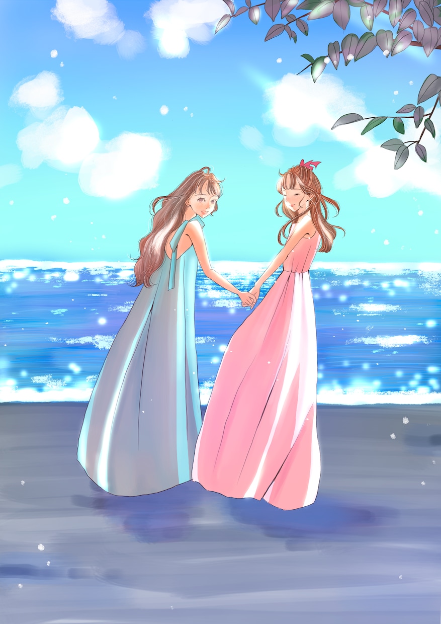 商用利用可＊透明感のある背景付きイラスト制作します YouTubeやサムネ画像、SNSイラスト、HP挿絵などに＊ イメージ1