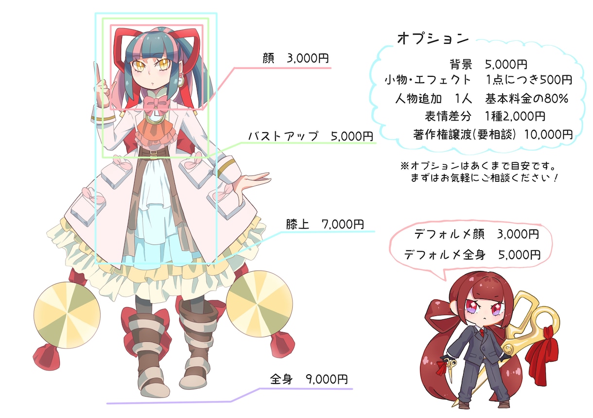 ご希望のイラストを制作します アイコン、1枚絵、立ち絵等、あなたの希望を形にいたします！ イメージ2
