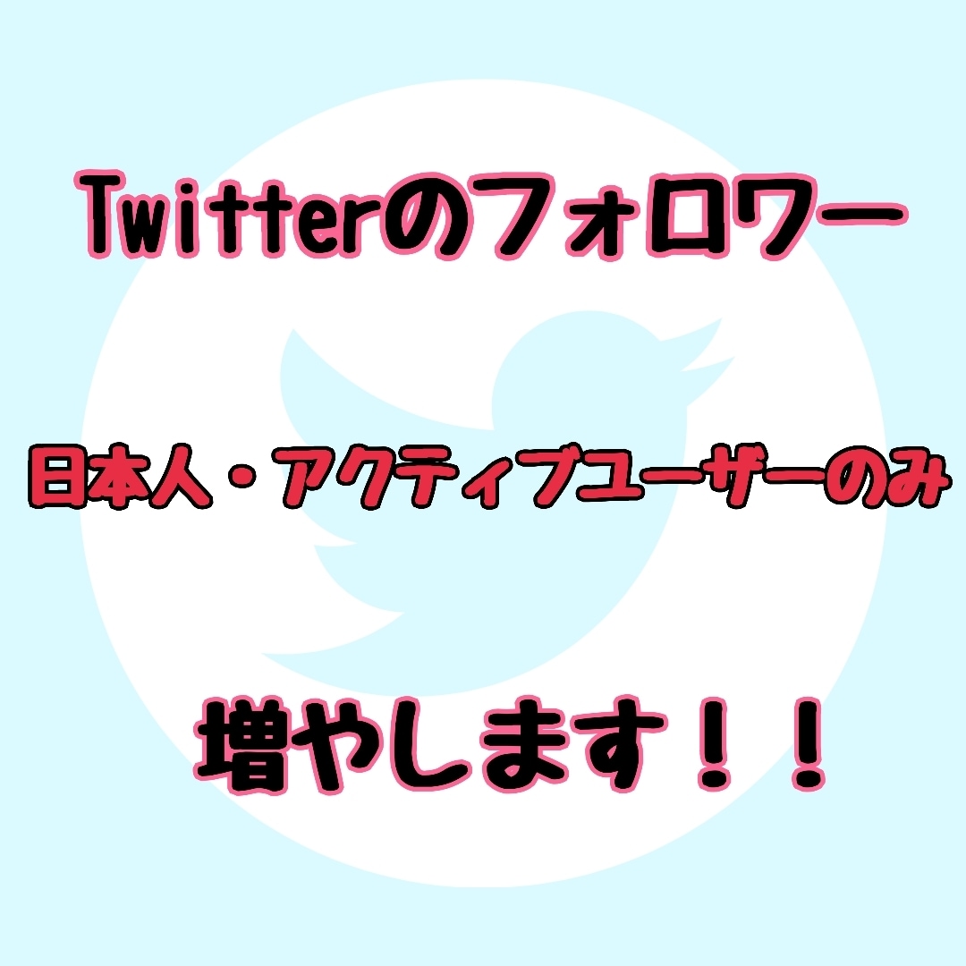 Twitterの日本人フォロワー200~増やします 全てアクティブユーザー★最速1時間で完了 イメージ1